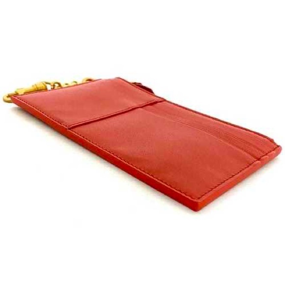 Bottega Veneta Orange Gold Leather Coin Case Wallet (567190) - Picture 3 of 6